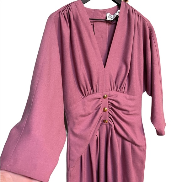 Rickie Freeman for Teri Jon Raspberry pink 1980’s dress - Picture 4 of 12